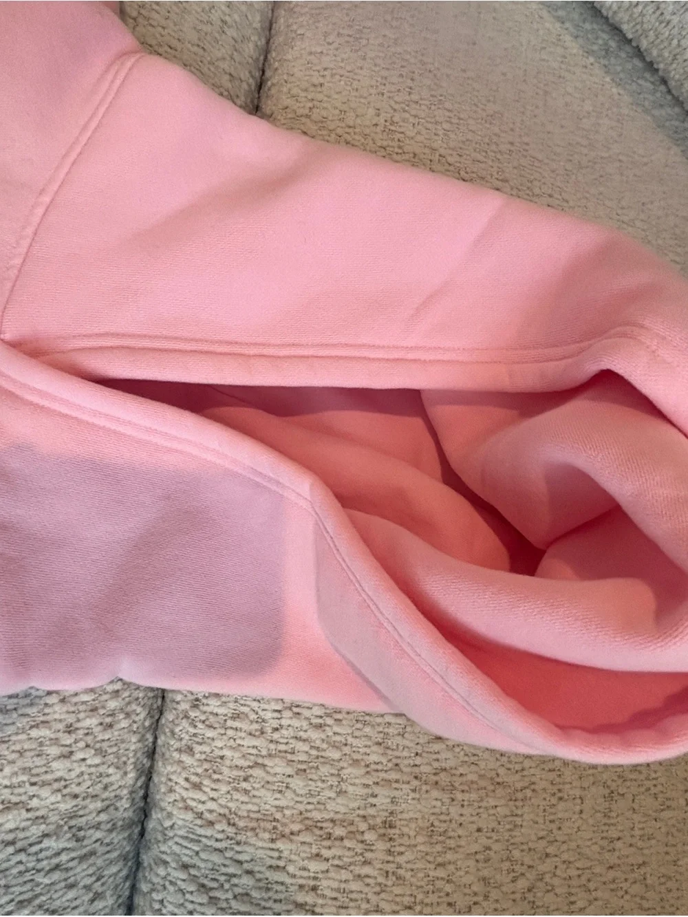 Pink Palm Puff Hoodie with Red Palm Logo - Women's Sweatshirt - Picture 8 of 10